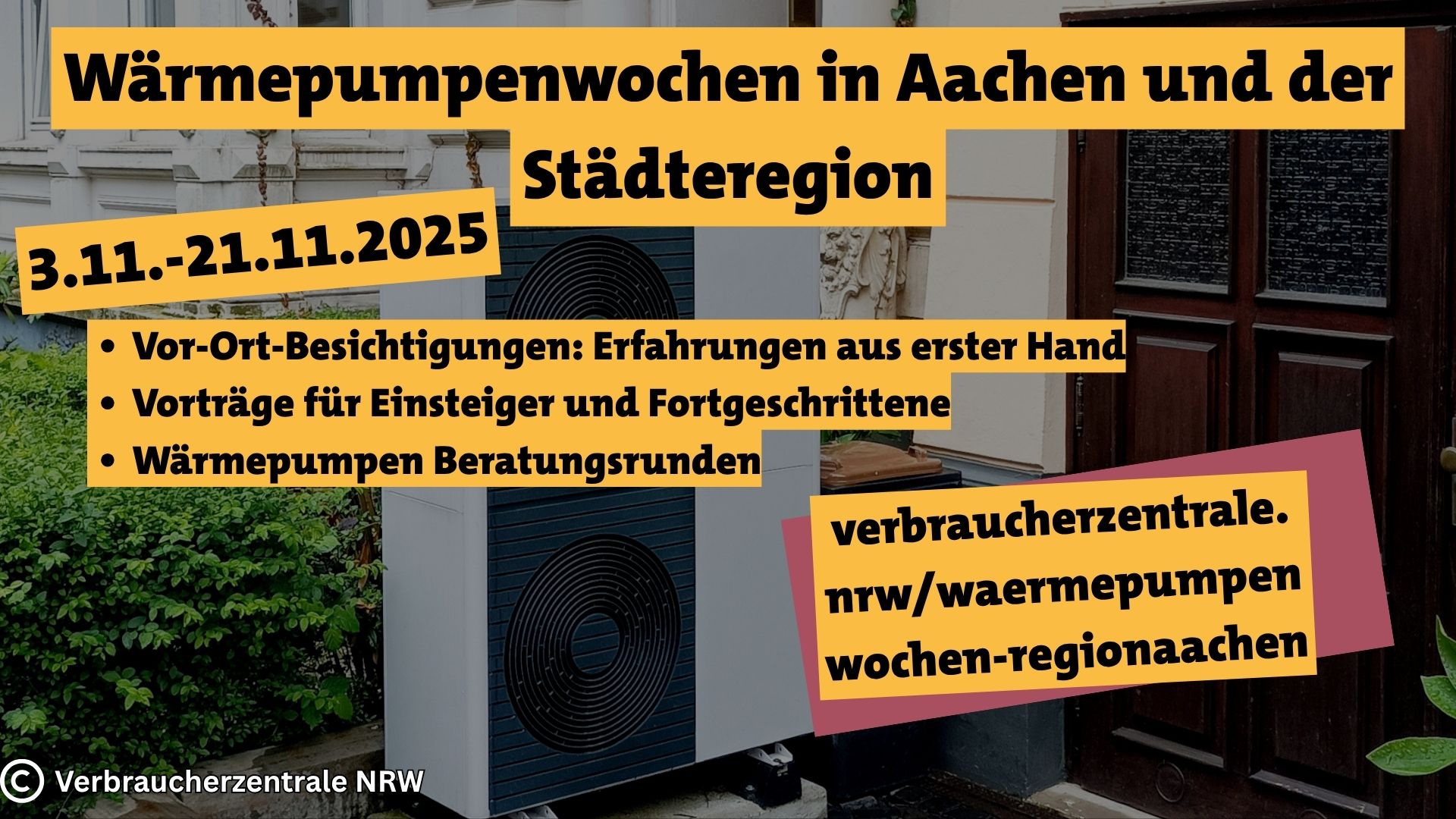 Wärmepumpenwochen in Aachen und der Städteregion