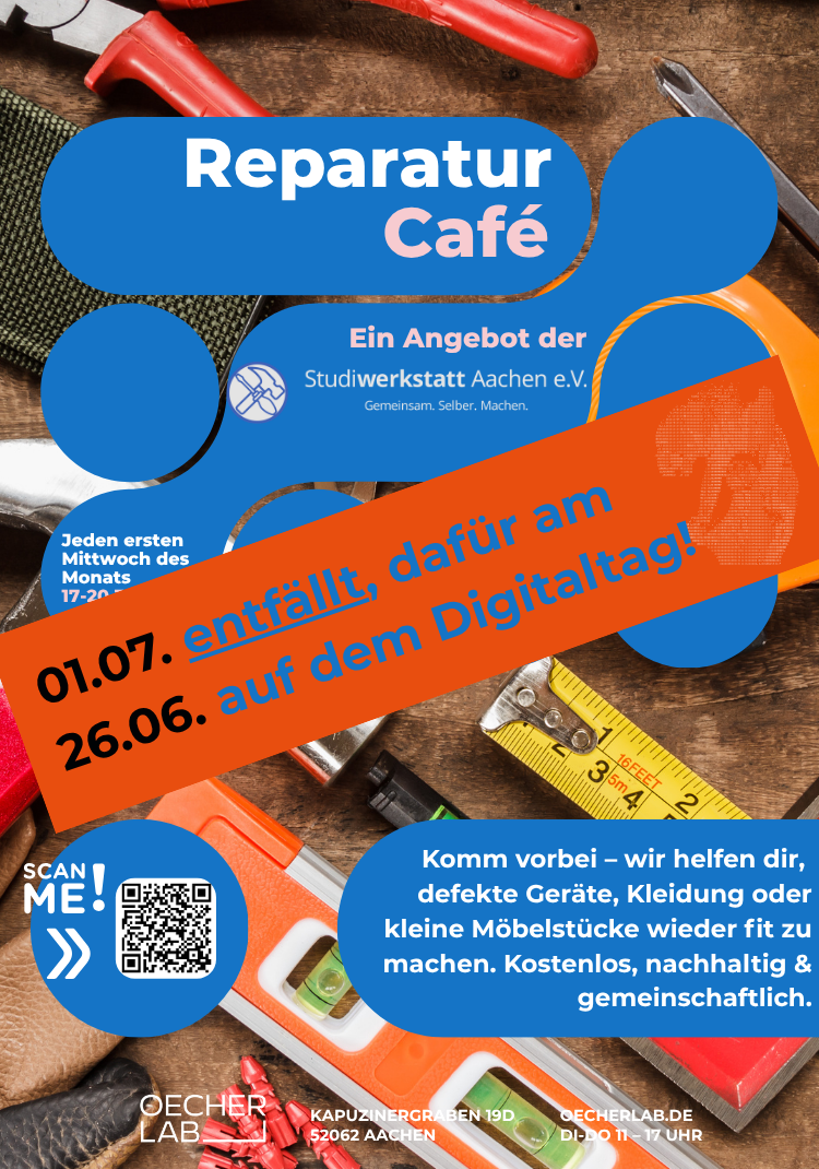 Reparaturcafe für Mensawerbung